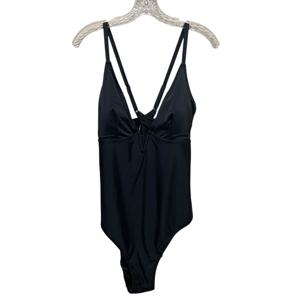 Shaperin Tummy Control Deep V Neck Shapewear Swimsuit Black Women’s Size XL - Picture 7 of 10